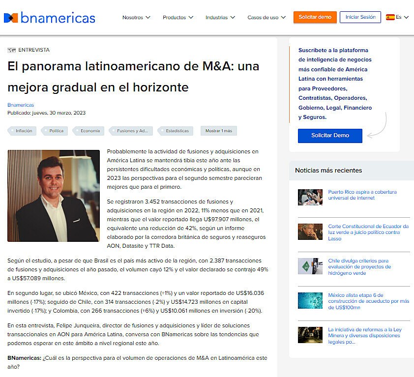 El panorama latinoamericano de M&A: una mejora gradual en el horizonte